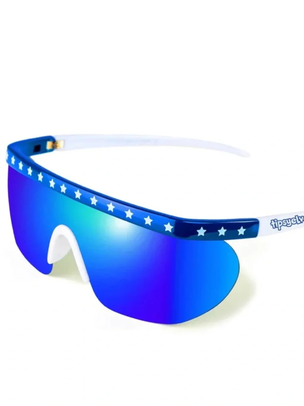 Tipsy Elves USA Shield Sunglasses 🇺🇸 Blue Mirror UV400 NEW